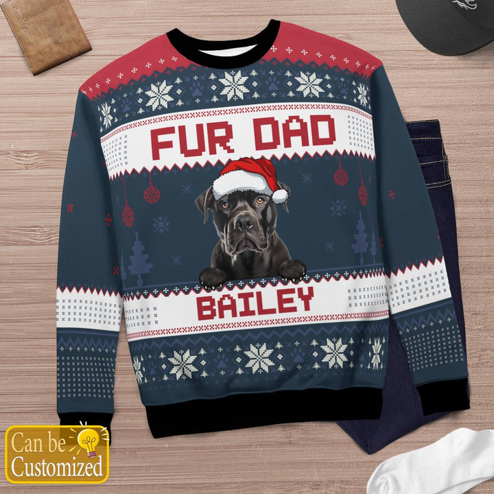 Fur Dad and Mom Cane Corso Christmas AOP Ugly Customized Sweater