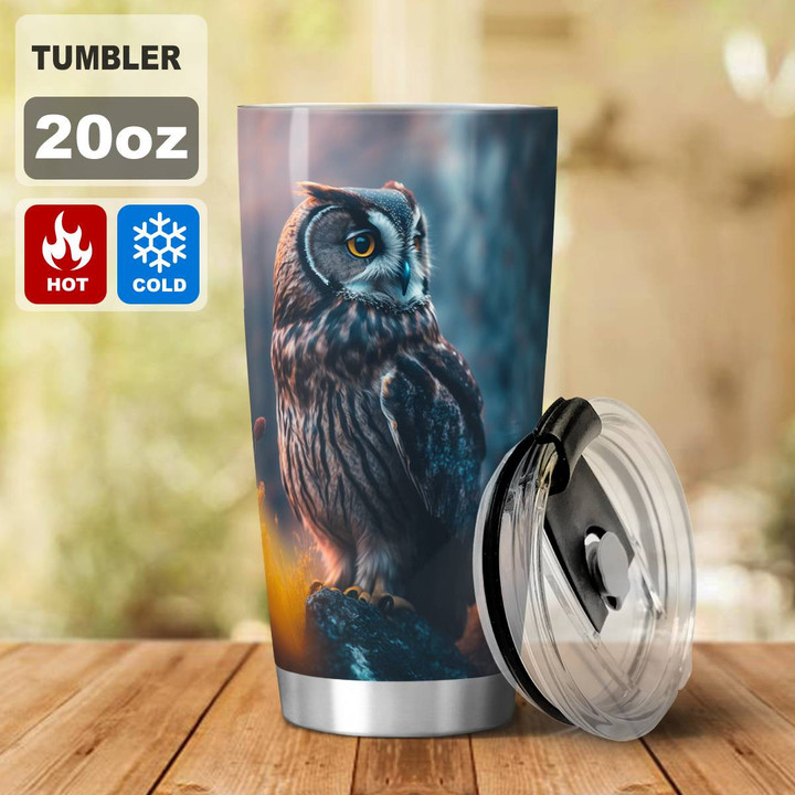 Beautiful Owl Print Tumbler 20oz