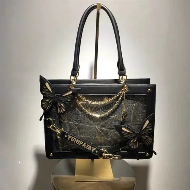 Butterfly Web Diablo Letter Chain Ita Bag Vintage Elegant Fashion Shoulder Bag