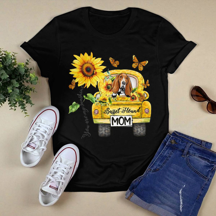 Basset Hound With Sunflower T-shirt, Hoodie, Sweatshirt