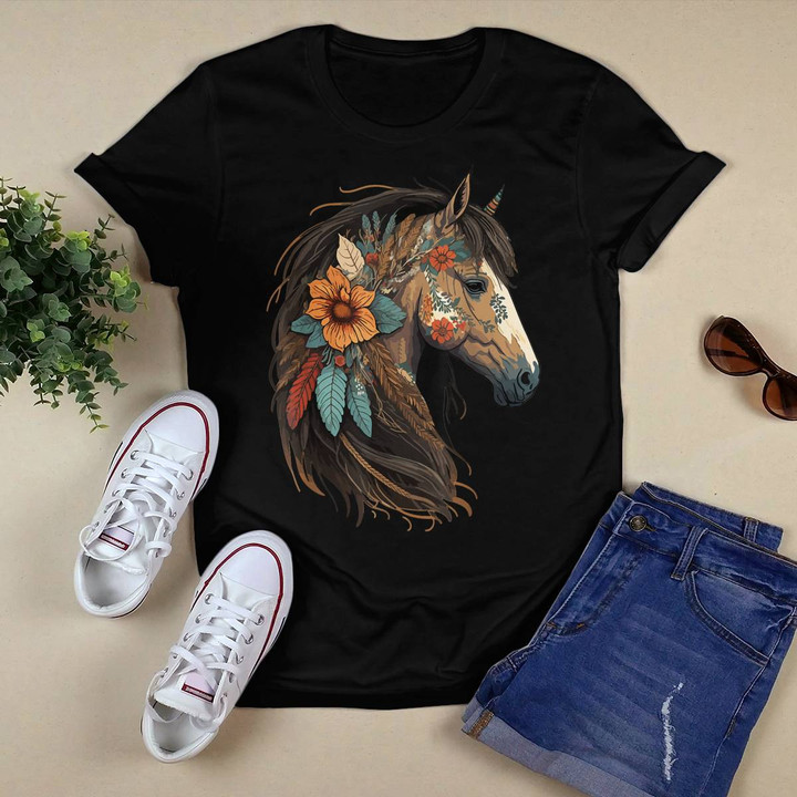 Horse With Flowers T-shirt, Hoodie, Sweatshirt