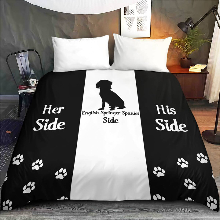 English Springer Spaniel Side, Her Side, His Side Bedding Set