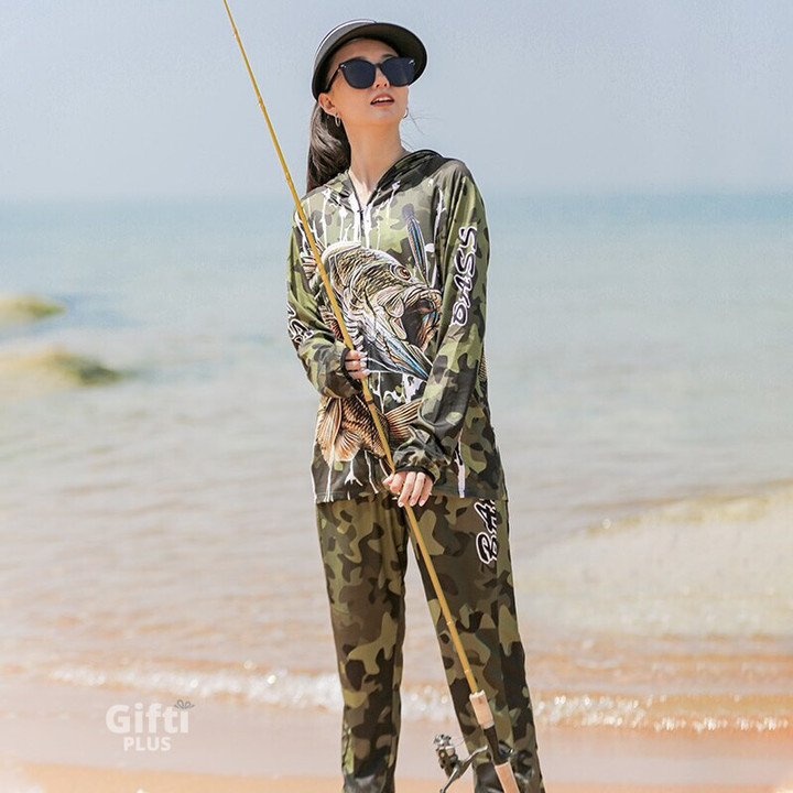 Camouflage BASS Sun Protection Fishing Suits