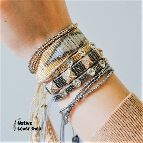 Go2boho Miyuki Bracelet For Women Hematite Beaded Bracelets 2