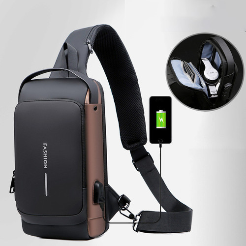Large Capacity Anti-theft USB Charging Shoulder Bag