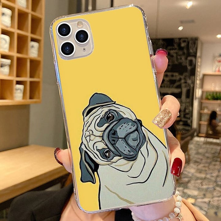 Phone Case for Apple iPhone 13 12 11 Pro Max X XR XS MAX 7 8 Plus SE2020 Cute French English Bulldog Silicone Soft cases Cover