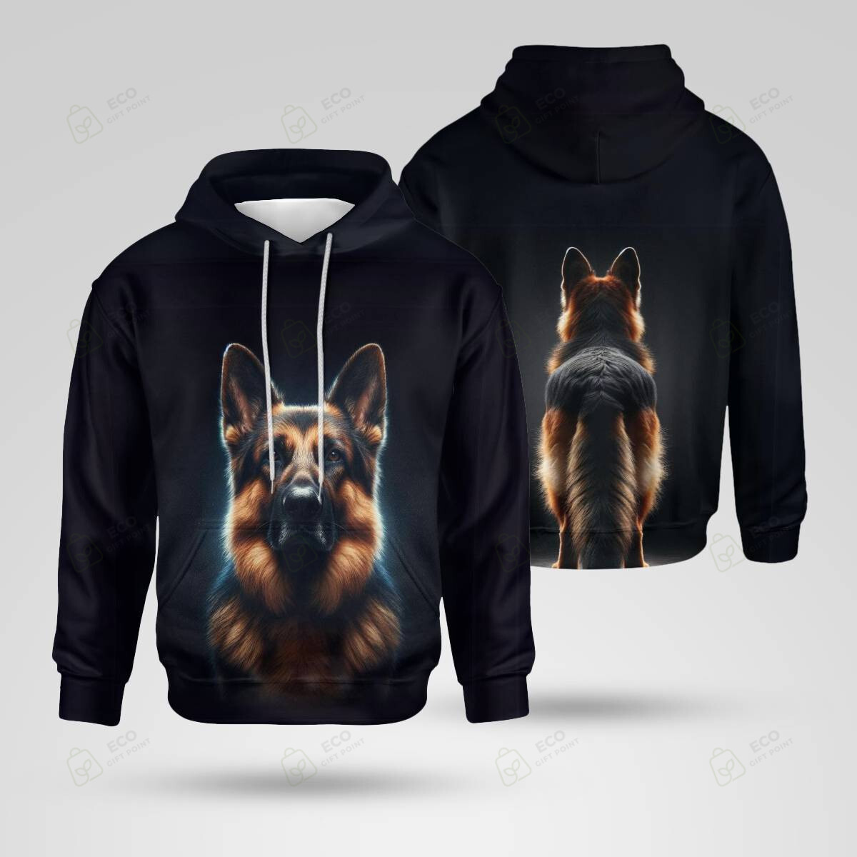 German shepherd AOP hoodie - Eco Gift Point