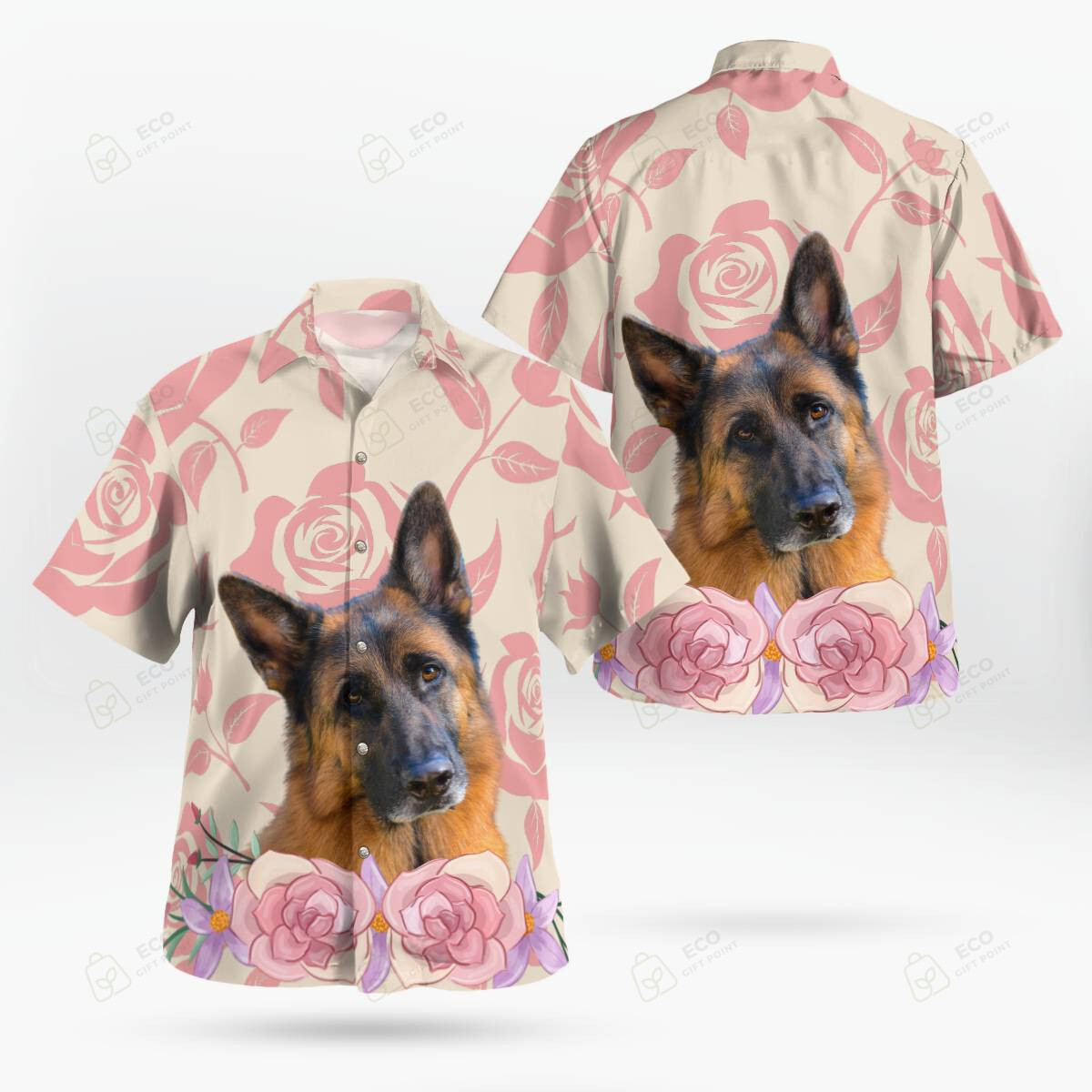 German shepherd AOP Hawaii Shirt - Eco Gift Point
