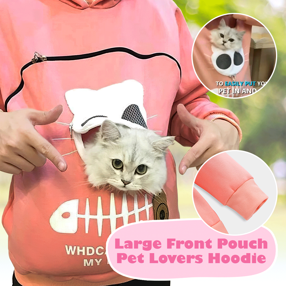 Large Front Pouch Pet Lovers Hoodie