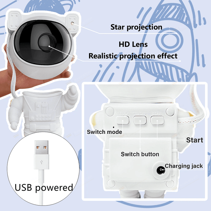 Astronaut Galaxy Projector Laser Light
