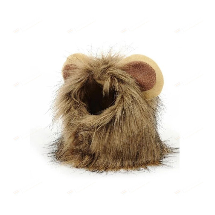 Funny Cute Lion Cat Wig Hat