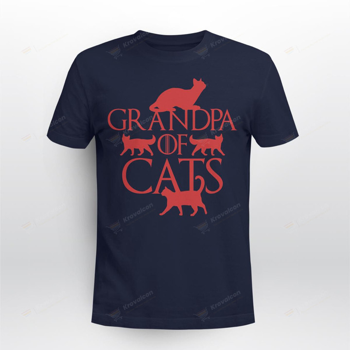 Grandpa Of Cats T-Shirt Red