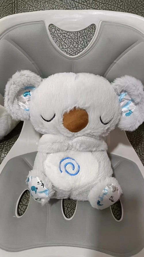 Baby Plush Doll Breathing Bear Soothing Sleep  Otter Toy Kids Music Sleeping Companion Sound Light Doll Toy Gift Otter