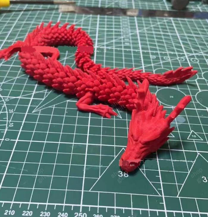This is a discount for you - 3D Printed Articulated Dragon Chinese Loong Flexible Realistic Made Ornament Toy Home Office Decoration