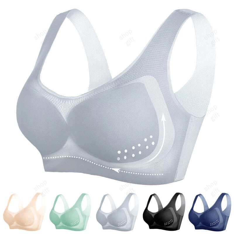 THIS IS A DISCOUNT FOR YOU - Women's Summer Ultra-thin Sports Bra Ice Silk Seamless Underwear Comfortable Sports No Steel Ring Underwear Plus Size M-4XL