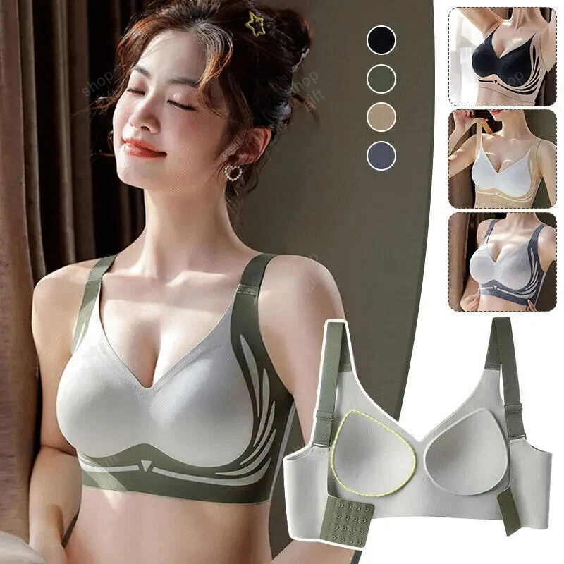 THIS IS A DISCOUNT FOR YOU - Women's Bra Small Breasts Gathered Up Soft Support Adjustable Nonsteel Ring Sexy Underwear Anti-sagging Seamless Lift-up Bra