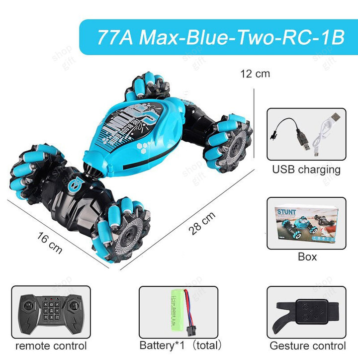 This is a discount for you - 4WD 1:16 Stunt RC Car With LED Light Gesture Induction Deformation Twist Climbing Radio Controlled Car Electronic Toys