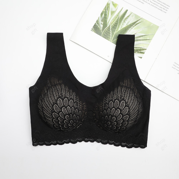 This is a discount for you - Seamless Lace Bras For Women Underwear BH Sexy Brassiere Push Up Bralette With Pad Latex Bra Without Underwire Bones Female top