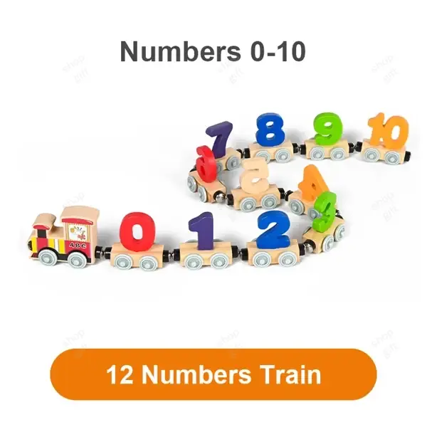 This is a discount for you - Numbers And Letters Magnetic Wooden Toy Train Puzzle
