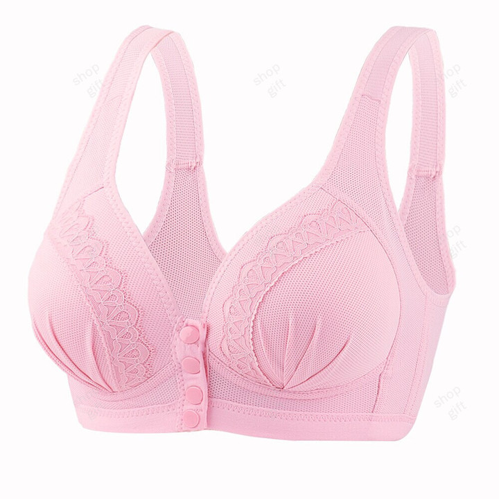 This is a discount for you - Women Front Buckle Bras Girls Sexy Push Up Bra Brassiere Wireless Bralette Seamless Bras for Middle Age 36-46 B C D Bras