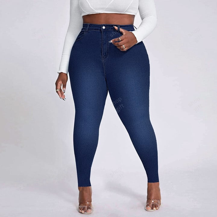 THIS IS A DISCOUNT FOR YOU - 2023 New Women's High Waist Plus Size Jeans Fashion Stretch Skinny Denim Pencil Pants Casual Female Trousers XL-4XL Drop Ship