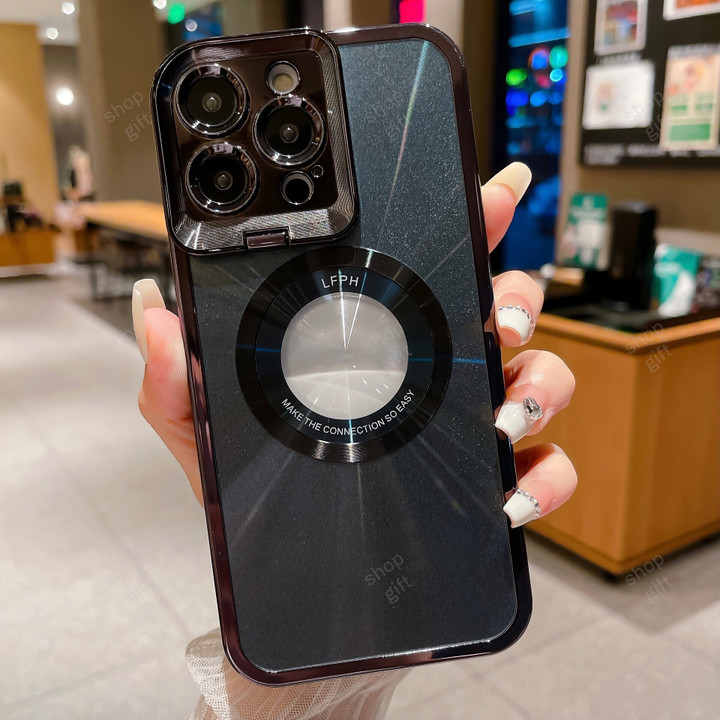 Magnetic iPhone Case With Lens Kickstand