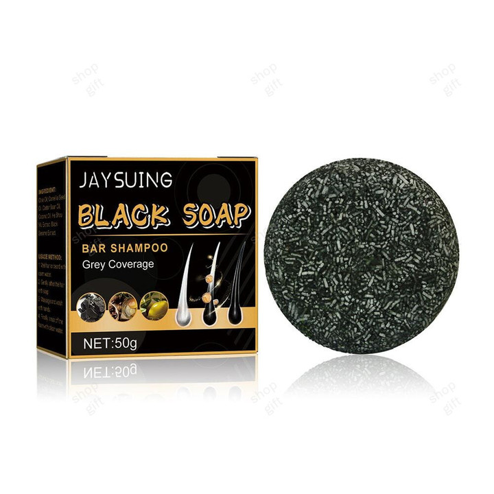 THIS IS A DISCOUNT FOR YOU - 50g Grey Gloss Black Soap Repair Gray White Hair Color Dye Conditioner Hair Anti Of Hair Natural Treatment Loss X5W9