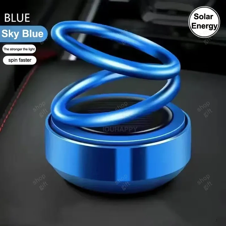THIS IS A DISCOUNT FOR YOU - Portable Kinetic Mini Car Air Freshener Solar Powered Double Ring Rotating Air Cleaner Perfume Fragrance Diffuser Decoration