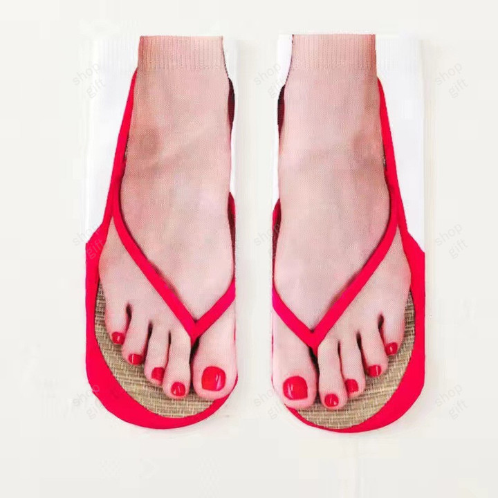 THIS IS A DISCOUNT FOR YOU - Manicure Foot Printed Socks