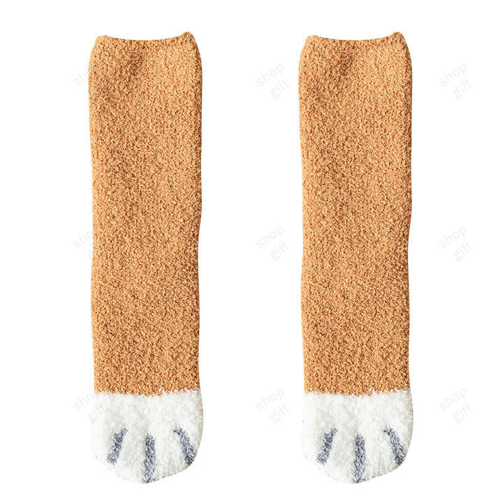 Ceci est une réduction pour vous - Adorable Warm Cat Paw High Socks