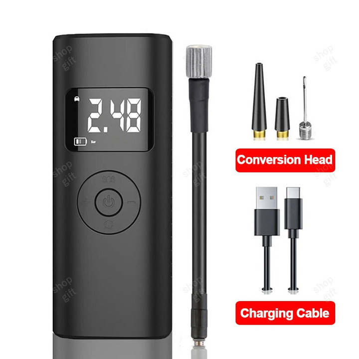 THIS IS A DISCOUNT FOR YOU - Car Air Compressor 5000mAh Rechargeable Wireless Inflatable Pump Portable Air Pump Car Tire Inflator Digital for Car Bicycle