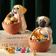 Cute Pug Labrador Dogs Basket Storage Figurines