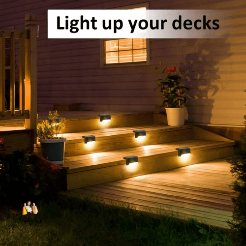 Solar LED Stairs Lights Outdoor Garden Light Deck Lamp