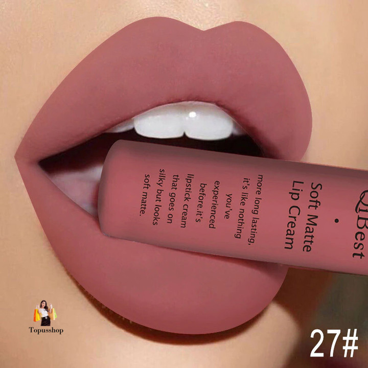 QIBEST Matte Liquid Lipstick Waterproof Long Lasting Makeup Lip gloss Lipsticks 