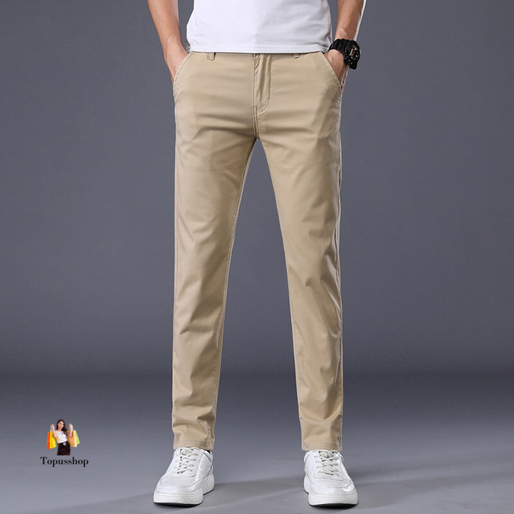 7 Colors Men's Classic Solid Color Summer Thin Casual Pants 