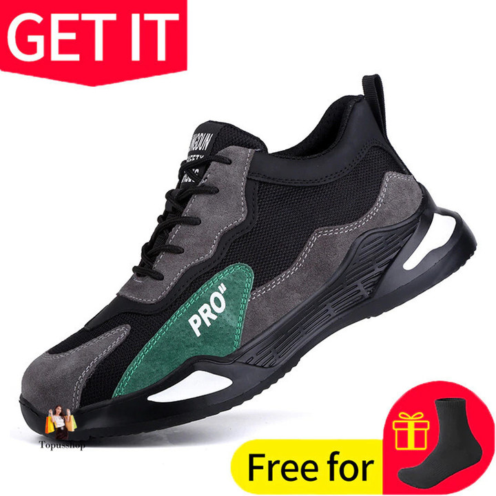 Work Safety Shoes Lightweight Breathable Sneakers shoes Men Women is Light