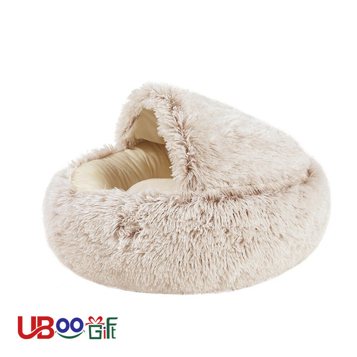 Anti-Anxiety Donut Dog Cat Round Cave Bed