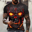 Summer Horror Skull Men's T-shirts 3d Print O-neck Short Sleeve Skeleton Street Hip-hop Shirt Oversized Tops & Tees Men Clothing