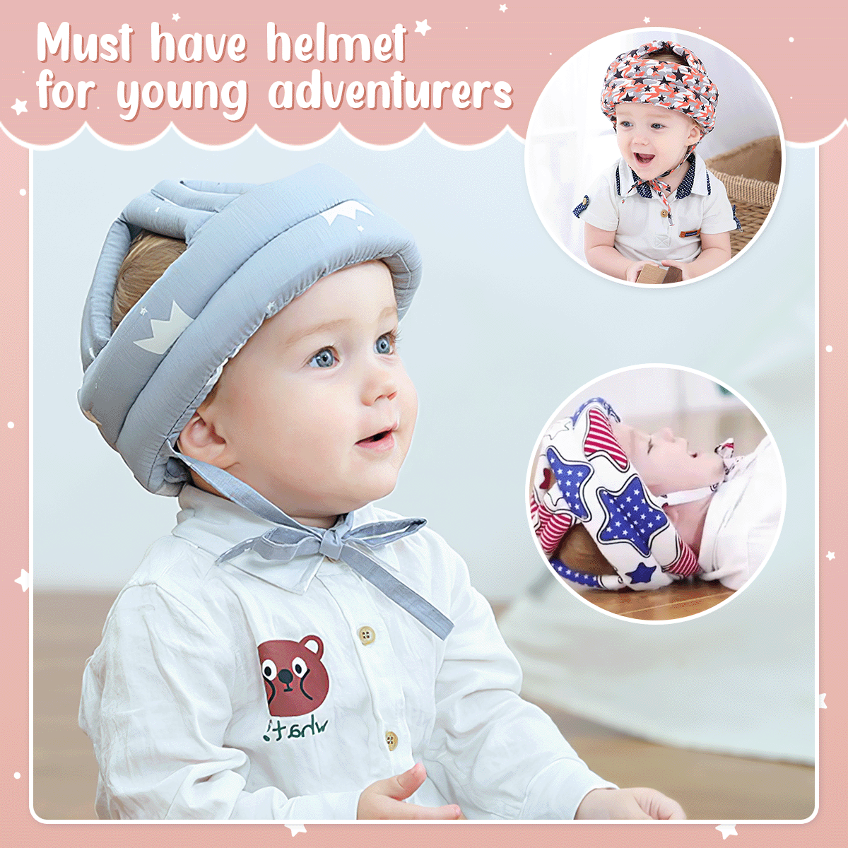 Baby Safety Helmet Head Protection Headgear Toddler Anti-fall Pad