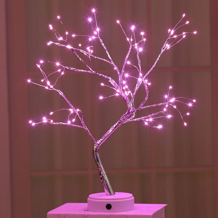 Tabletop Bonsai Lamp Tree Lamp DIY Artificial Light Tree Light Touch Switch Battery USB Operated LED Night Light Bedroom Decor