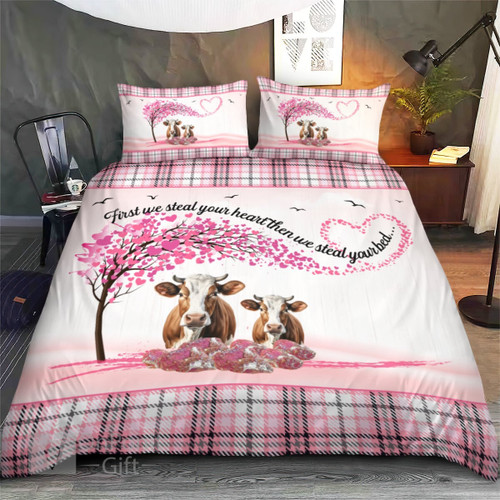The Cow Bedding Set, Valentine's Day Bedding Sets, King Size Duvet Cover Sets Sale, Luxury Bedroom Comforter Sets, Cow Decor, Cow Gifts