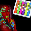 Elevate your holiday festivities with our UV Neon Face Paint Crayon Kit. Perfect for Halloween and Christmas, these glow-in-the-dark crayons add a touch of magic to your look. Create mesmerizing designs that come to life under black light, making your celebrations truly unforgettable. Whether you're dressing up for spooky October nights or spreading Christmas cheer, these fluorescent makeup markers are a must-have for your holiday adventures. Get ready to shine and stand out in style!