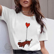 Elevate your summer style with our adorable Dachshund Teckel Funny T-Shirt for women. This cute and funny dog-themed tee is perfect for dog lovers and adds a touch of humor to your wardrobe. Stay cool and stylish this summer with our Women's Summer Tee Tops collection.
