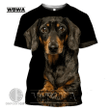 Dachshund 3D Print T-Shirt: Teckel Dog Tee for Men and Women