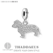 925 Sterling Silver Dachshund Charms: Adorable Pet Dog Pendant for Women and Men