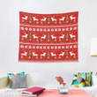 dachshund-ugly-christmas-sweater-tapestry-aesthetic-room-decor