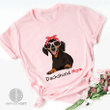 summer-pink-dachshund-mom-graphic-tshirt-womens-vintage-streetwear-tee