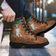 Australian Shepherd Mandala Leather Boots for Men and Women