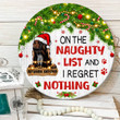 On The Naughty List And I Regret Nothing Afghan Hound Christmas Ornaments