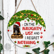 On The Naughty List And I Regret Nothing Afghan Hound Christmas Ornaments